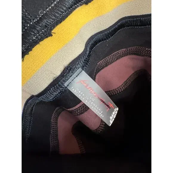 FP MOVEMENT NWOT Run Racer Rainbow Striped Black Leggings Size Large High Rise - Picture 3 of 12